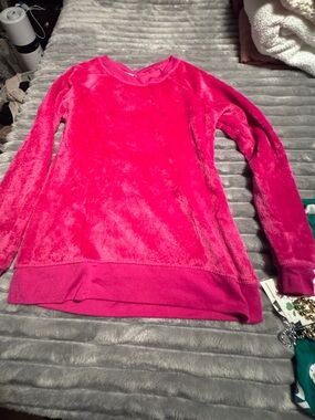 Faded Glory Plush Crewneck Sweater in Hot Pink